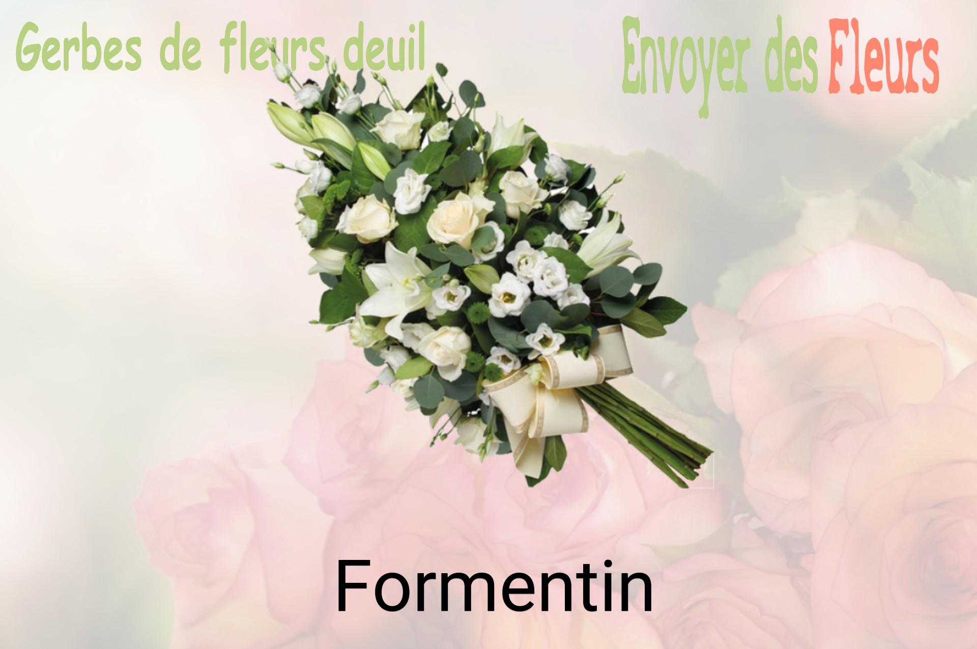 Gerbe de fleurs de deuil livrée à Formentin